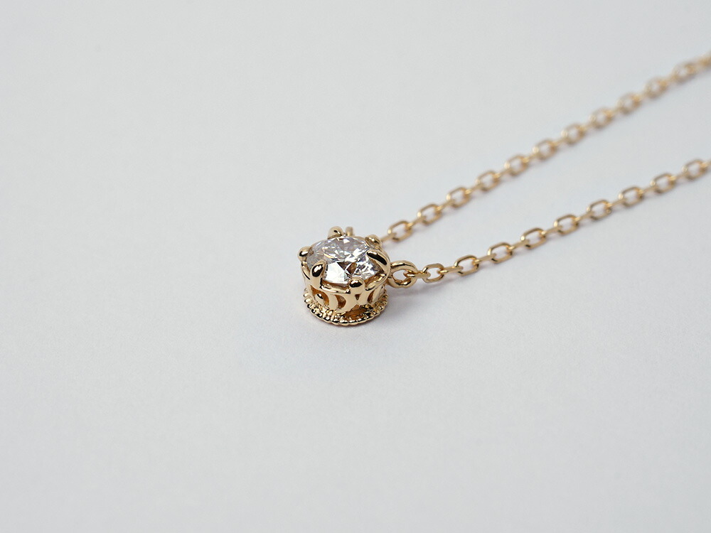 K18 クラウン ダイヤモンド ネックレス 0.2ct rph68987721の画像