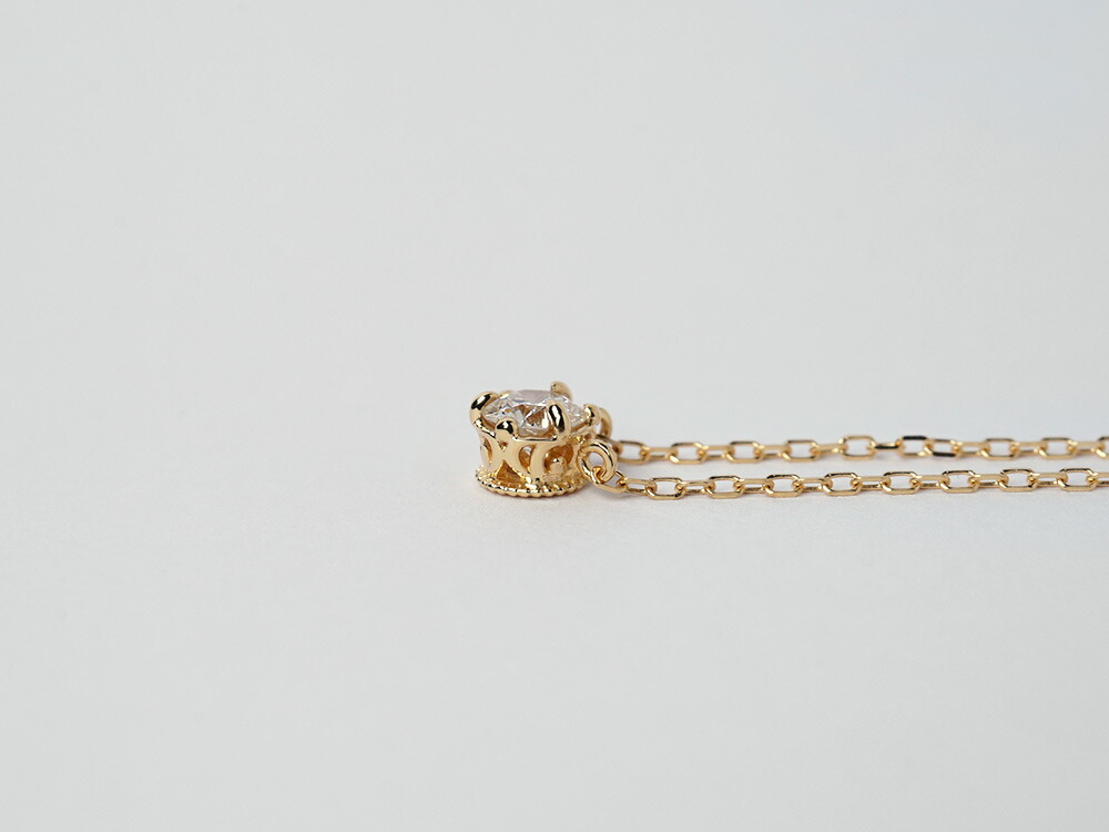 K18 クラウン ダイヤモンド ネックレス 0.2ct rph68987721の画像