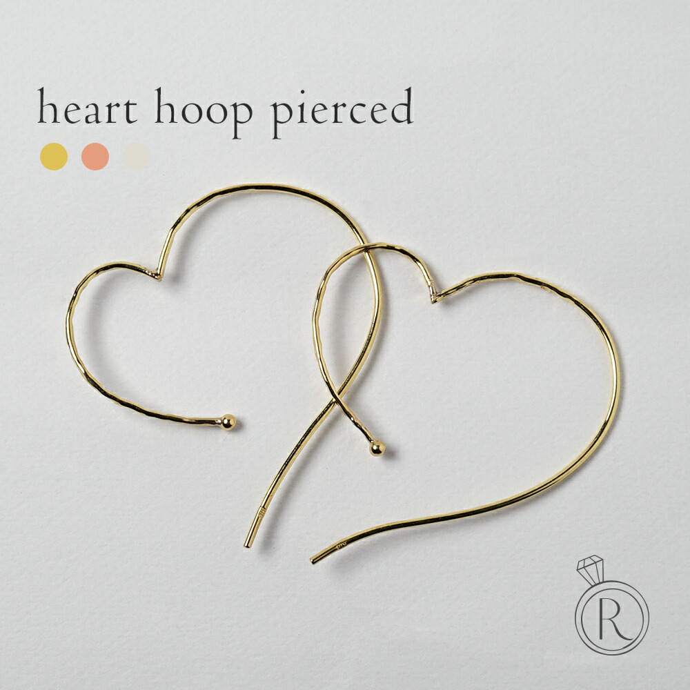 K18 ハート フープピアス rpa1883223の画像