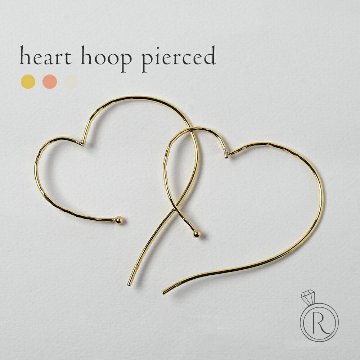 K18 ハート フープピアス rpa1883223の画像