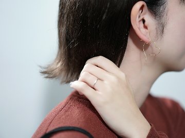K18 ハート フープピアス rpa1883223の画像