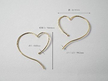 K18 ハート フープピアス rpa1883223の画像