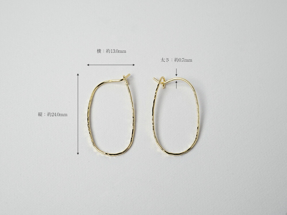 K18 ドロップ フープピアス rpa1883123の画像