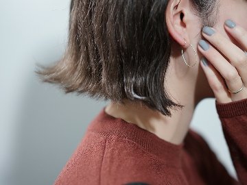 K18 ドロップ フープピアス rpa1883123の画像