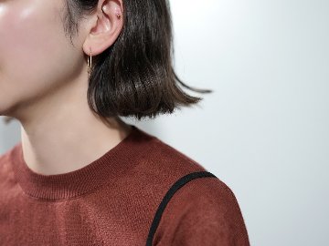 K18 ドロップ フープピアス rpa1883123の画像