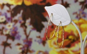 K18 ドロップ フープピアス rpa1883123の画像