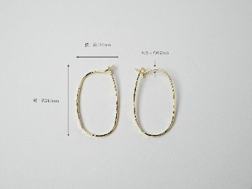 K18 ドロップ フープピアス rpa1883123の画像