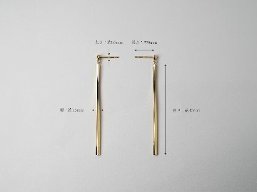 K18 Nejiri ストレート ピアス rpaub2823の画像