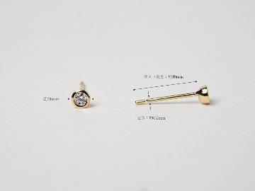 K18 ダイヤモンド スタッド ピアス 0.06ct rpa1900623の画像