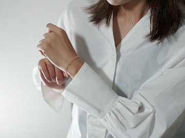 K18 ペーパークリップ チェーン ブレスレット 2.7mm rpu100524の画像