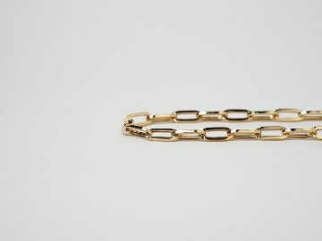 K18 ペーパークリップ チェーン ブレスレット 2.7mm rpu100524の画像