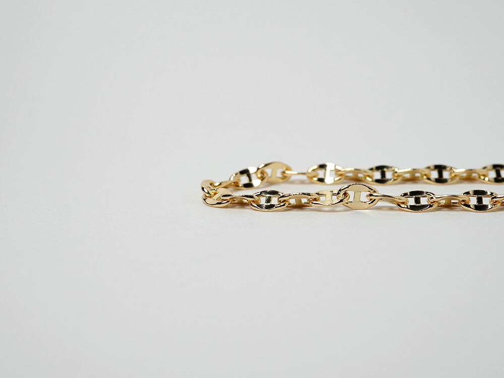 K18 アンカー チェーン ブレスレット 3.3mm rpu100324の画像