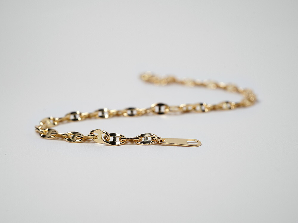 K18 アンカー チェーン ブレスレット 3.3mm rpu100324の画像