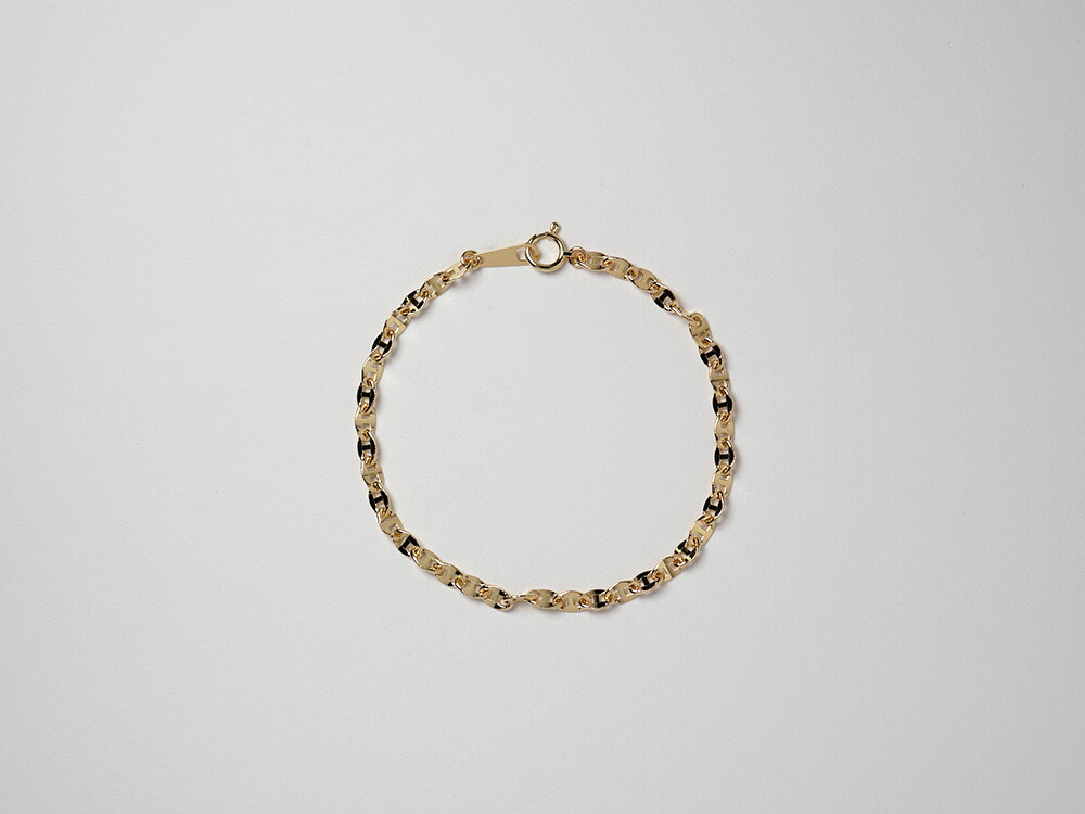 K18 アンカー チェーン ブレスレット 3.3mm rpu100324の画像