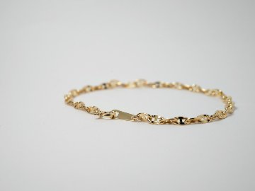 K18 アンカー チェーン ブレスレット 3.3mm rpu100324の画像