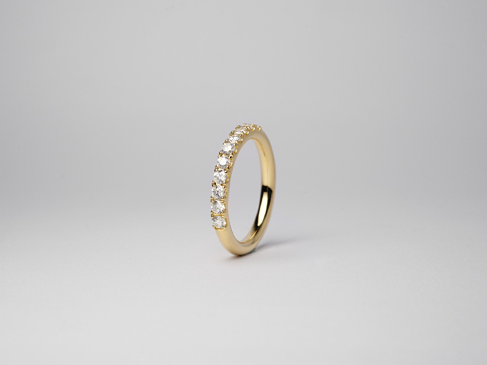K18 ダイヤモンド ハーフ エタニティ リング 0.5ct