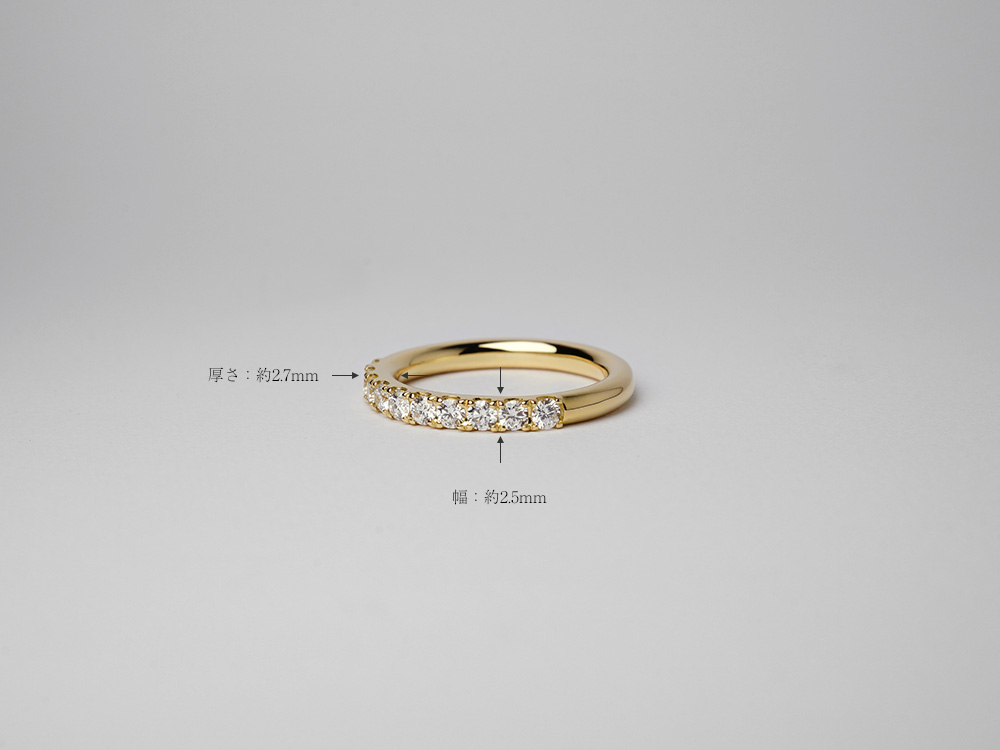 K18 ダイヤモンド ハーフ エタニティ リング 0.5ct rph26577222の画像