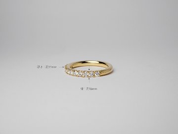 K18 ダイヤモンド ハーフ エタニティ リング 0.5ct