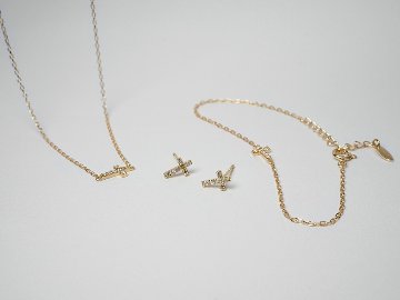 K18 ベイビー クロス ダイヤモンド ネックレス rph69648821の画像