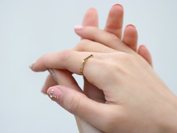 K18 ブラック ダイヤモンド ストレート リング rph140822b22の画像