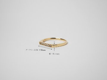 K18 ダイヤモンド ストレート リング rph14082222の画像