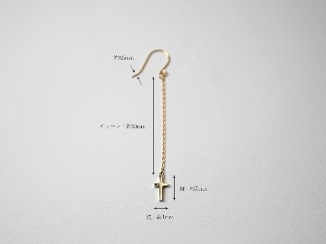K18 ベイビークロス チェーンピアス rph45979423の画像