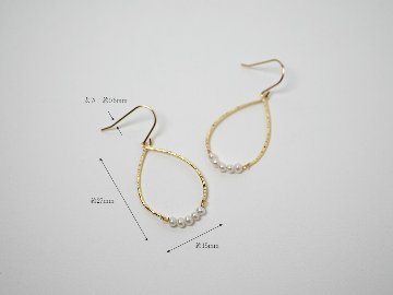 K18 パールドロップ ピアス rpa1972823の画像