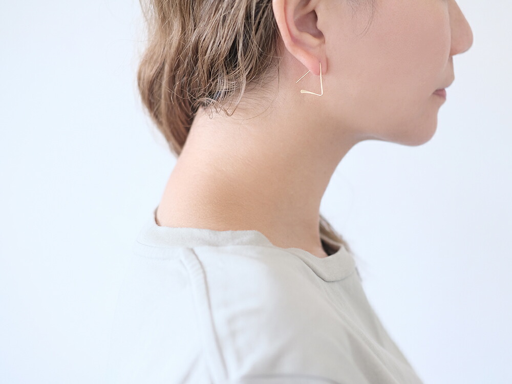 K18 サンカク ピアス rpaub4323の画像