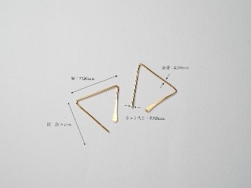 K18 サンカク ピアス rpaub4323の画像