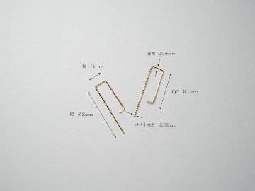 K18 カラビナ ピアス rpaub4223の画像