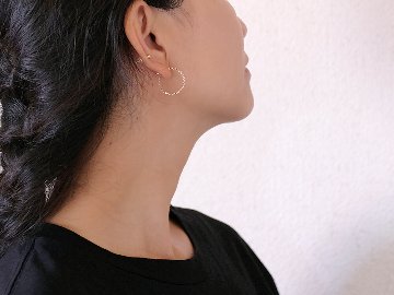K18 ヴァーグ フープピアス rph46739723の画像