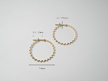 K18 ヴァーグ フープピアス rph46739723の画像