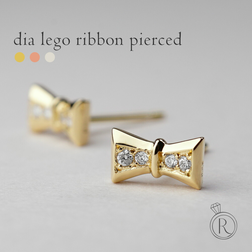 【RAPA】K18リボンタイ　ダイヤモンドピアス/片耳 ピアス/ダイヤモンド｜RAPA
