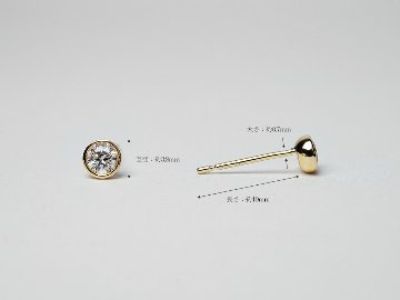 K18 ダイヤモンド スタッド ピアス 0.2ct rpa1900823の画像