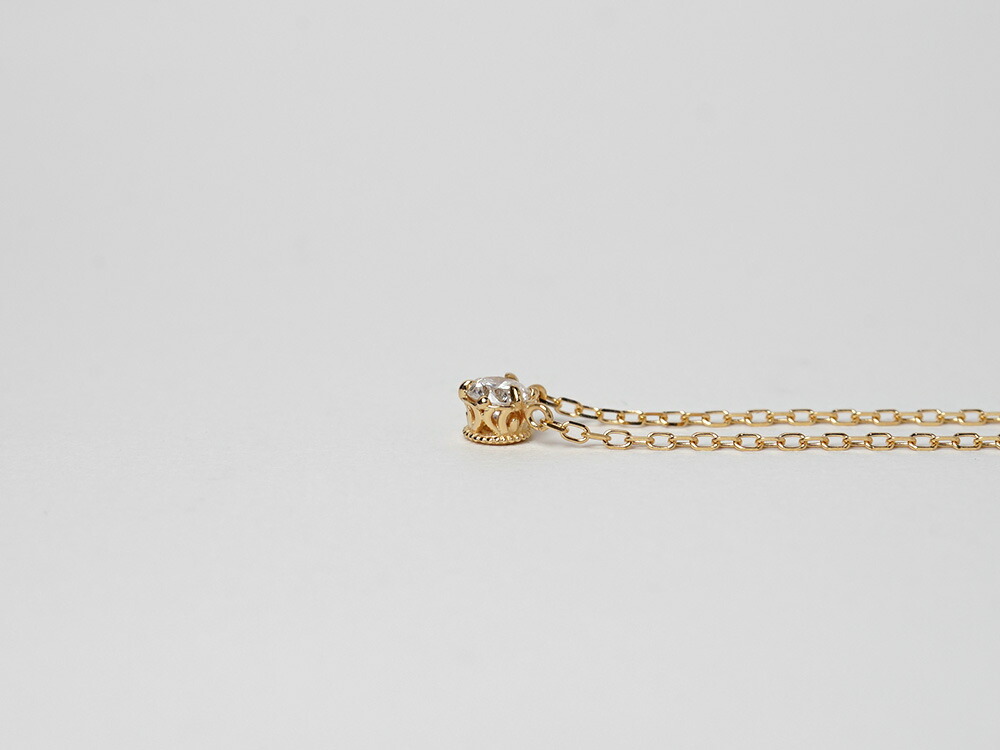 K18 クラウン ダイヤモンド ネックレス 0.1ct rph69819221の画像