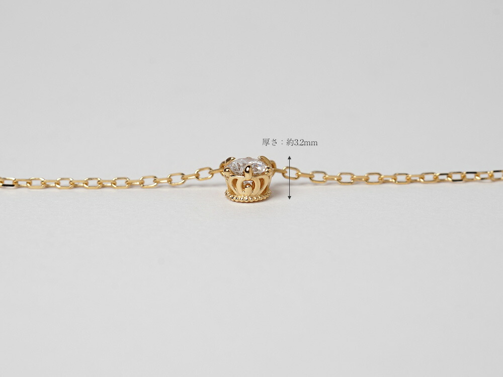 K18 クラウン ダイヤモンド ネックレス 0.1ct rph69819221の画像