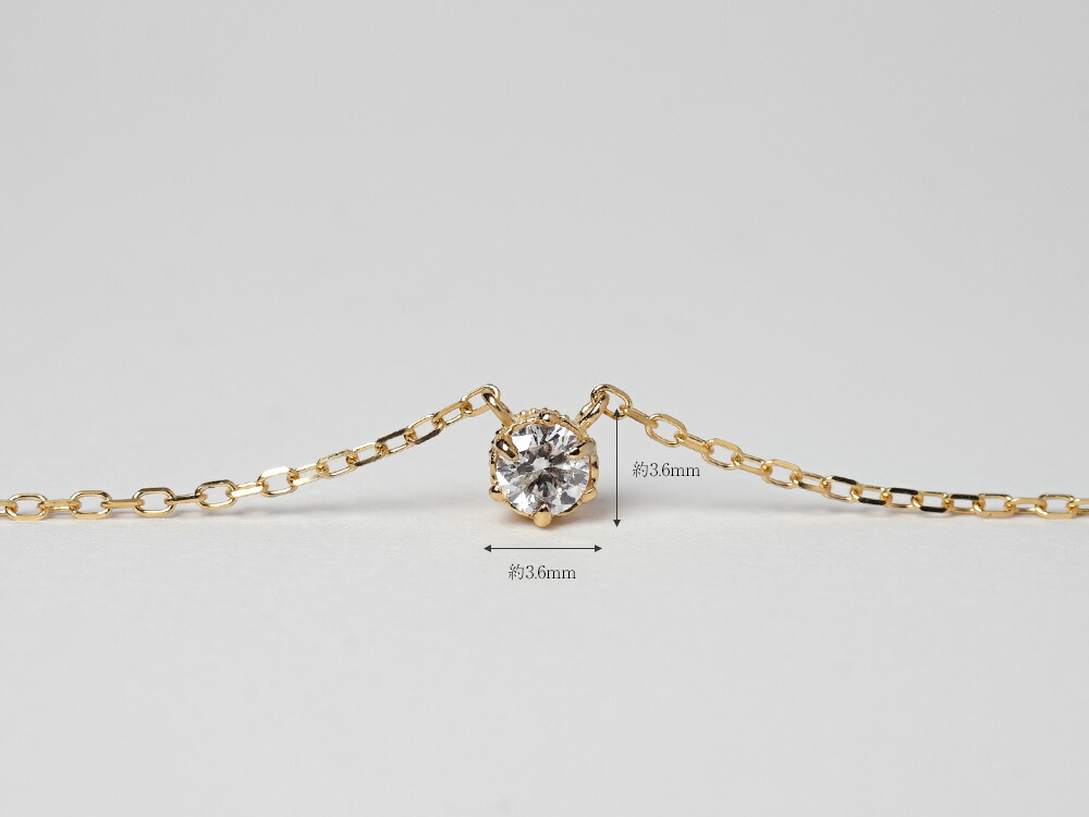 K18 クラウン ダイヤモンド ネックレス 0.1ct rph69819221の画像