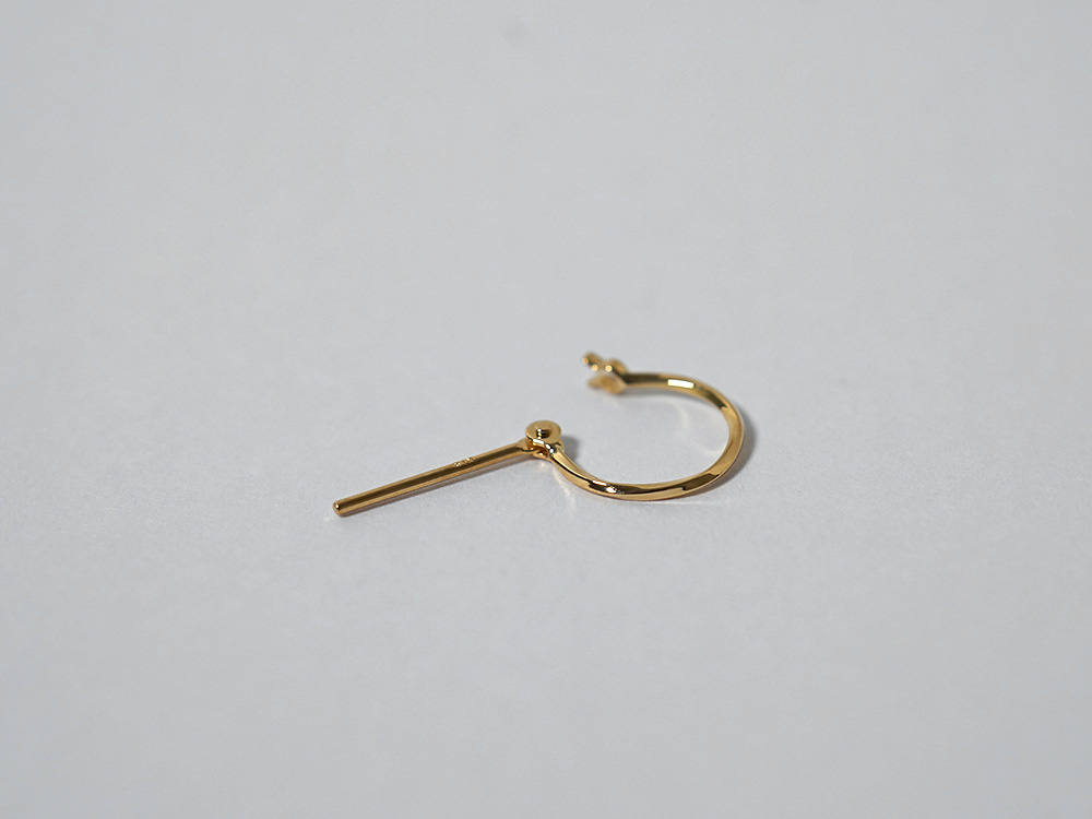 K18 Hineri フープピアス 10mm rph43013423の画像