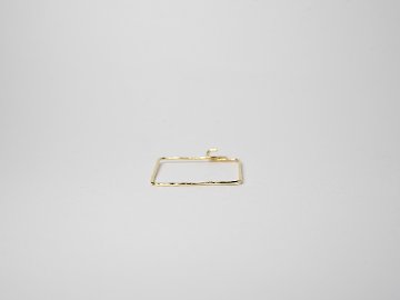 K18 スクエア フープピアス rpaub2423の画像