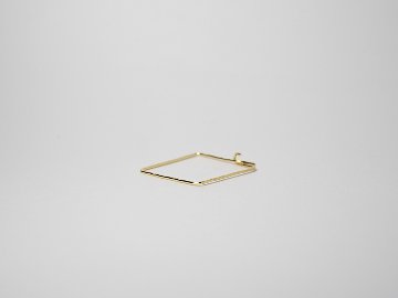 K18 スクエア フープピアス rpaub2423の画像