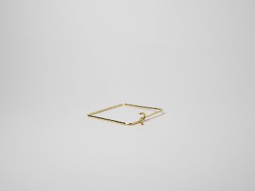 K18 スクエア フープピアス rpaub2423の画像