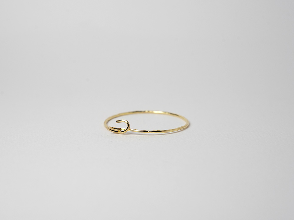 K18 オーブ フープピアス rpaub2323の画像