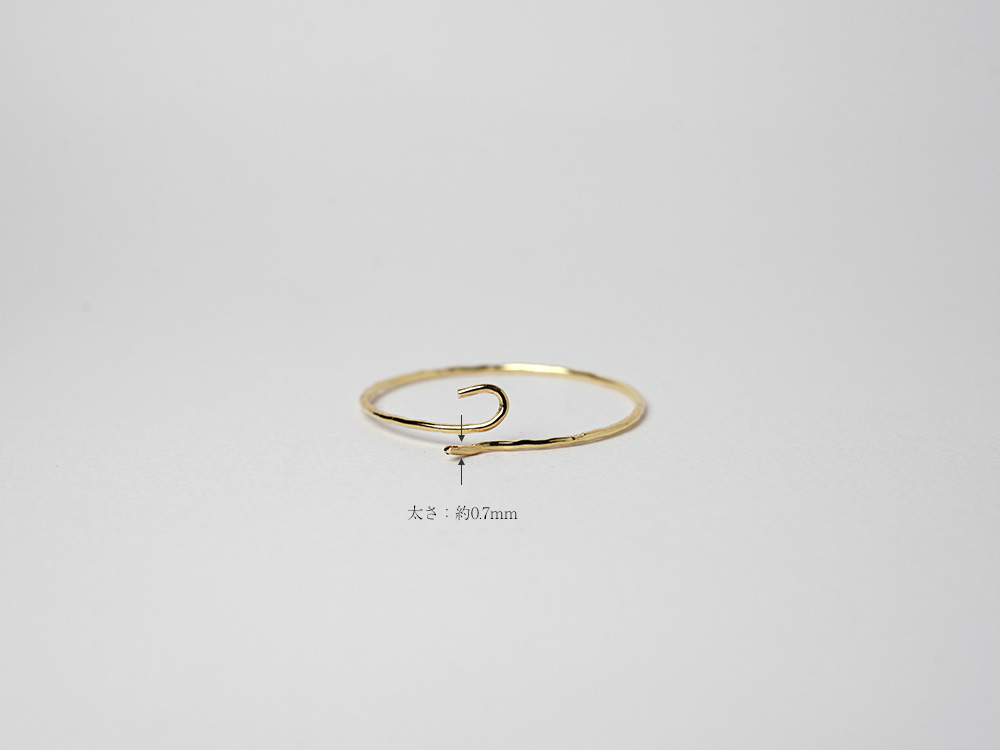 K18 オーブ フープピアス rpaub2323の画像