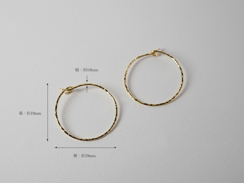 K18 オーブ フープピアス rpaub2323の画像