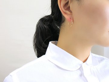 K18 オーブ フープピアス rpaub2323の画像