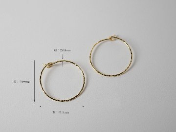 K18 オーブ フープピアス rpaub2323の画像