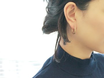 K18 Nejiri フープピアス 20mm rpakr198623の画像