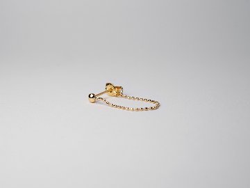 K18 カットボール バックキャッチ チェーンピアス rph43655723の画像