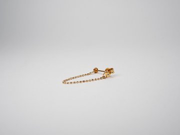 K18 カットボール バックキャッチ チェーンピアス rph43655723の画像