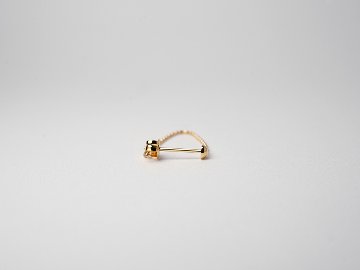 K18 カットボール バックキャッチ チェーンピアス rph43655723の画像